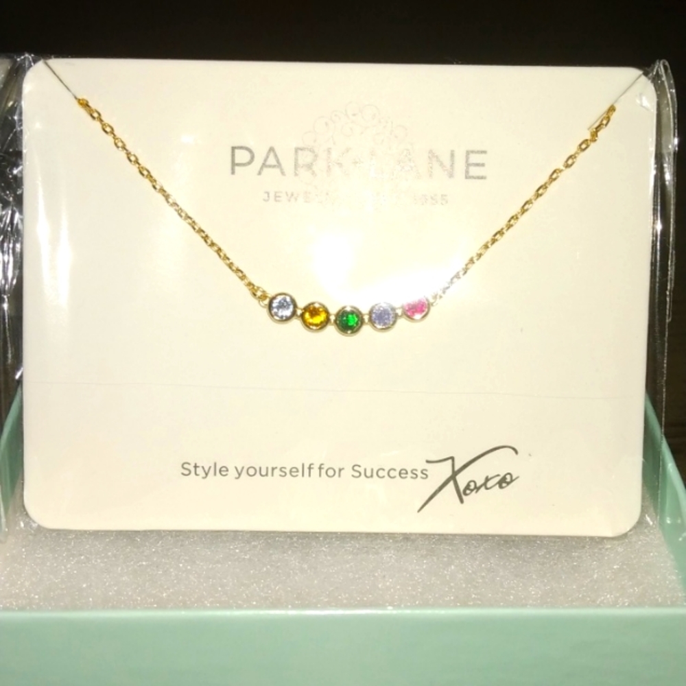 Multi Color 5 stone Necklace